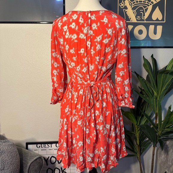 Free People Floral Red Dress - Picture 2 of 5